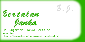 bertalan janka business card